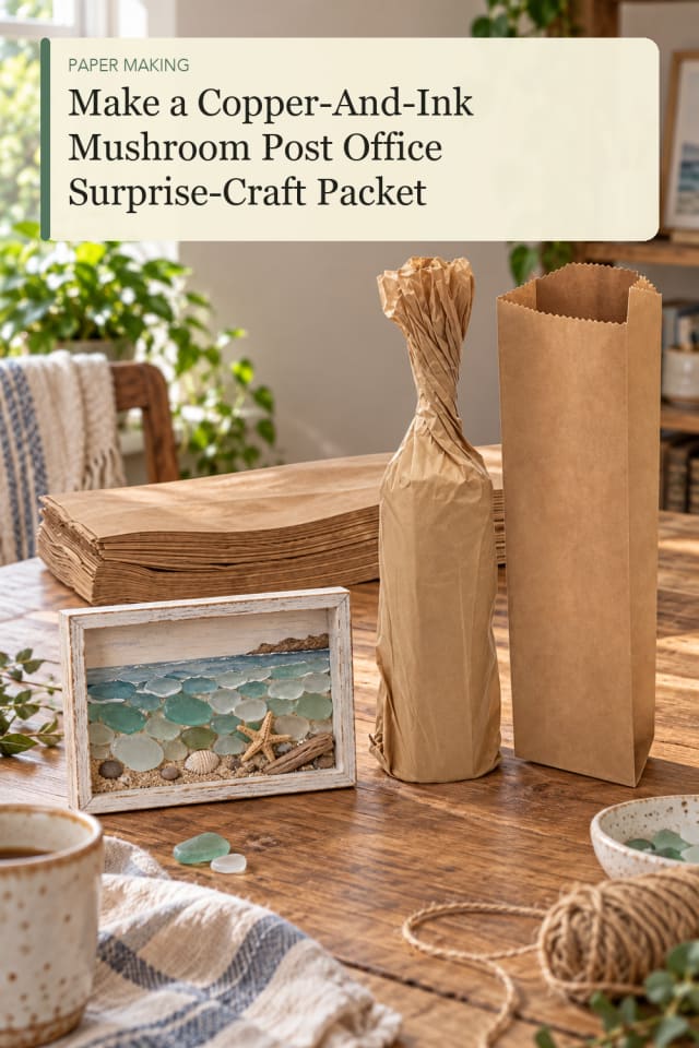 Copper And Ink Mushroom Post Office Surprise Craft Packet — Creative Paper Craft Project Inspiration maker-lifestyle pin