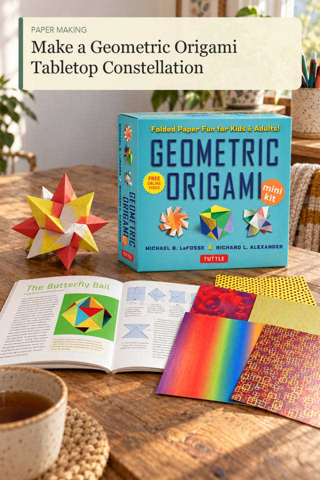 Geometric Origami Tabletop Constellation — Creative Paper Craft Craft Project and Supply Inspiration maker-lifestyle pin