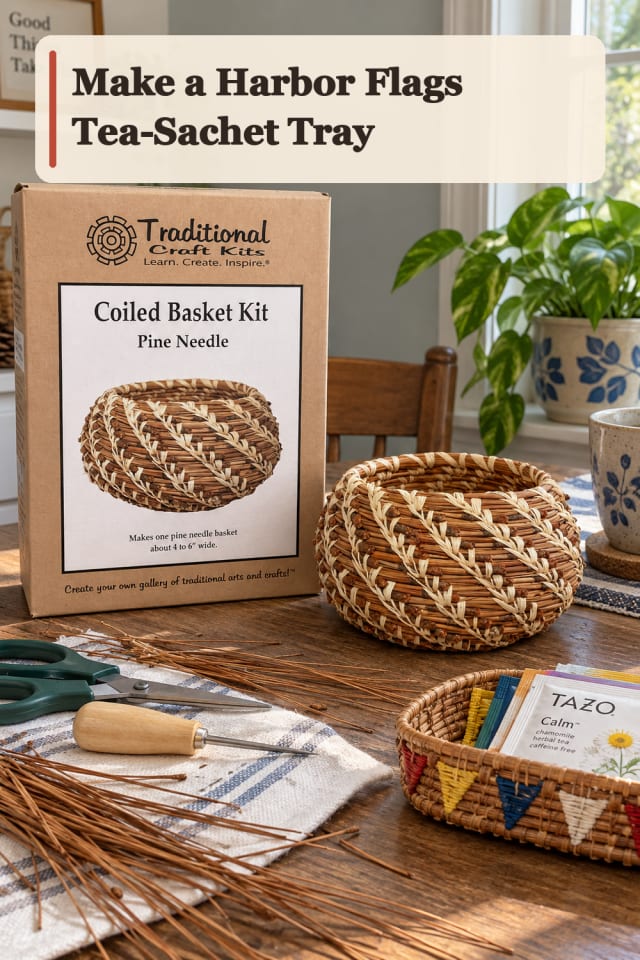 Harbor Flags Tea Sachet Tray — Basket Weaving Project Inspiration maker-lifestyle pin