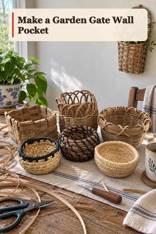 Garden Gate Wall Pocket — Basket Weaving Project Inspiration maker-lifestyle pin
