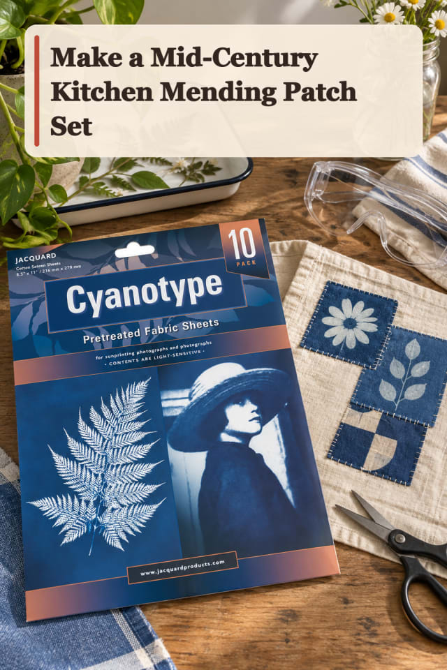 Mid Century Kitchen Mending Patch Set — Cyanotype Project Inspiration maker-lifestyle pin