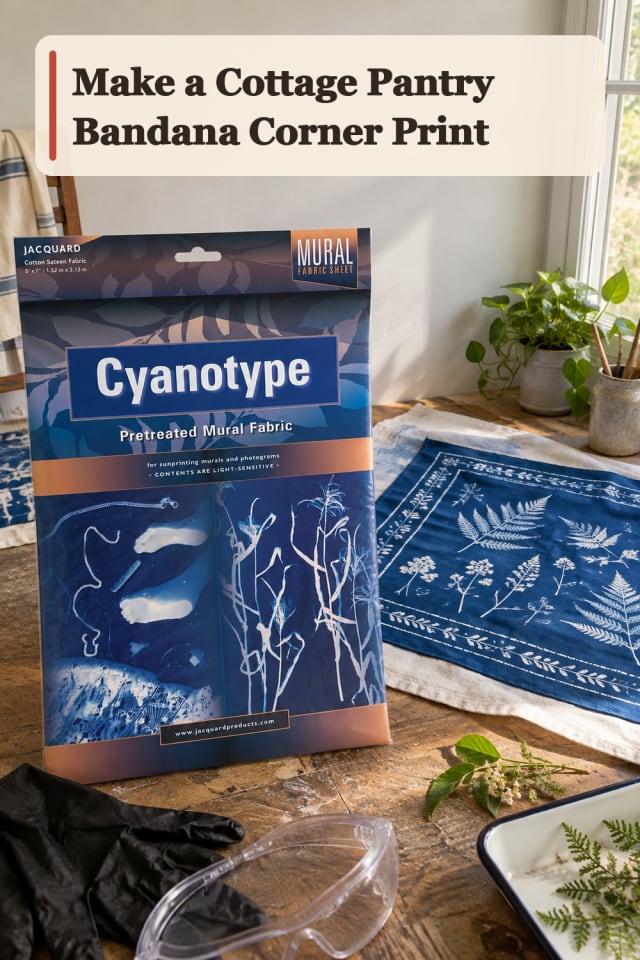 Cottage Pantry Bandana Corner Print — Cyanotype Project Inspiration maker-lifestyle pin