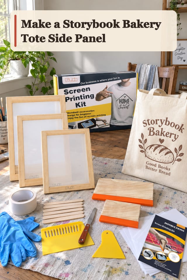 Storybook Bakery Tote Side Panel — Fabric Printing Project Inspiration maker-lifestyle pin