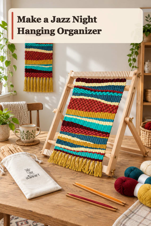 Jazz Night Hanging Organizer — Loom Weaving Project Inspiration maker-lifestyle pin