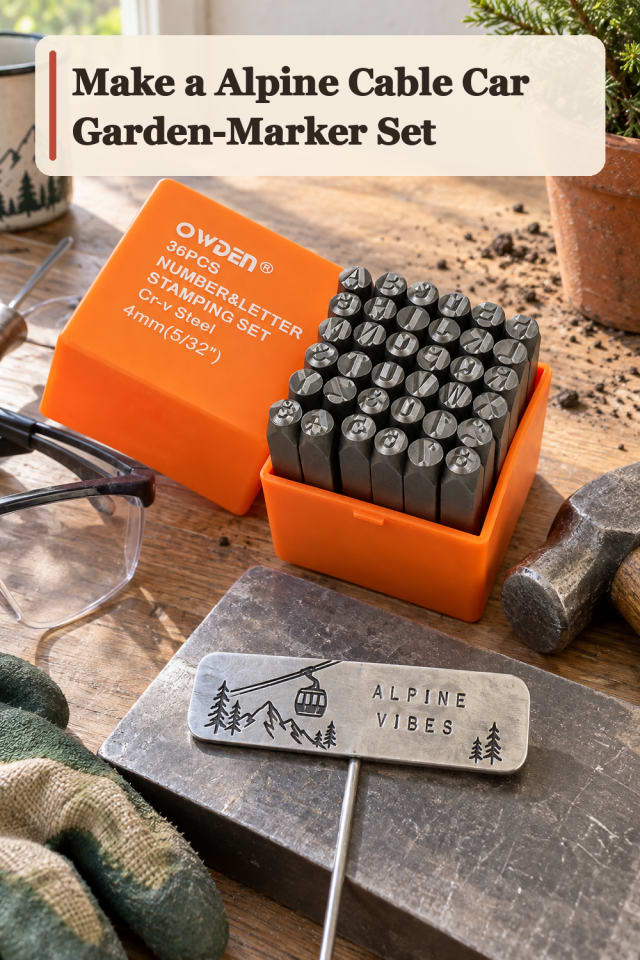 Alpine Cable Car Garden Marker Set — Metal Embossing Project Inspiration maker-lifestyle pin