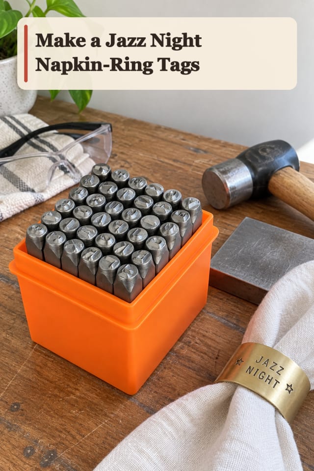 Jazz Night Napkin Ring Tags — Metal Embossing Project Inspiration maker-lifestyle pin