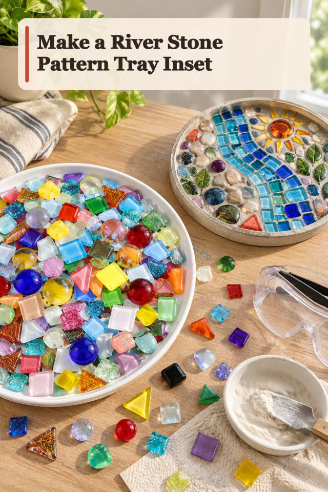 River Stone Pattern Tray Inset — Mosaic Project Inspiration maker-lifestyle pin