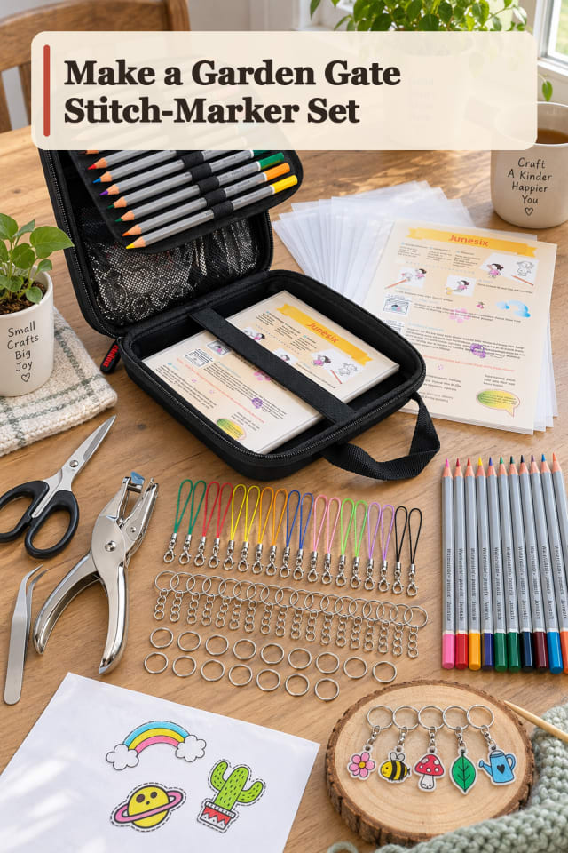 Garden Gate Stitch Marker Set — Shrink Plastic Project Inspiration maker-lifestyle pin