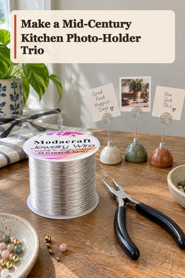 Mid Century Kitchen Photo Holder Trio — Wire Art Project Inspiration maker-lifestyle pin