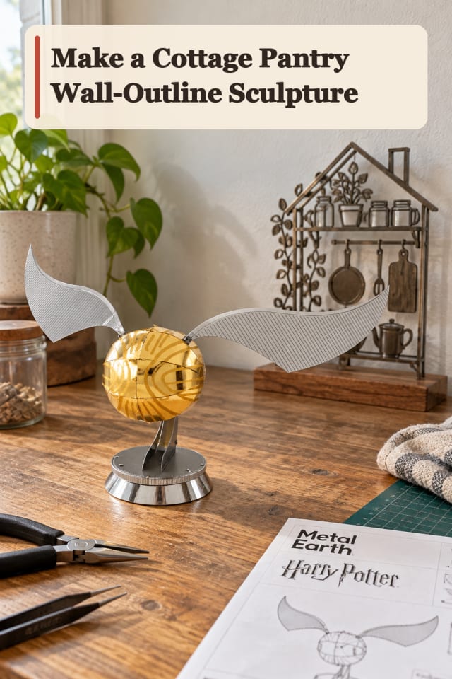 Cottage Pantry Wall Outline Sculpture — Wire Art Project Inspiration maker-lifestyle pin
