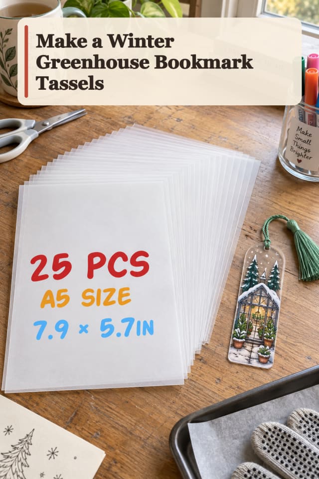 Winter Greenhouse Bookmark Tassels — Shrink Plastic Project Inspiration maker-lifestyle pin