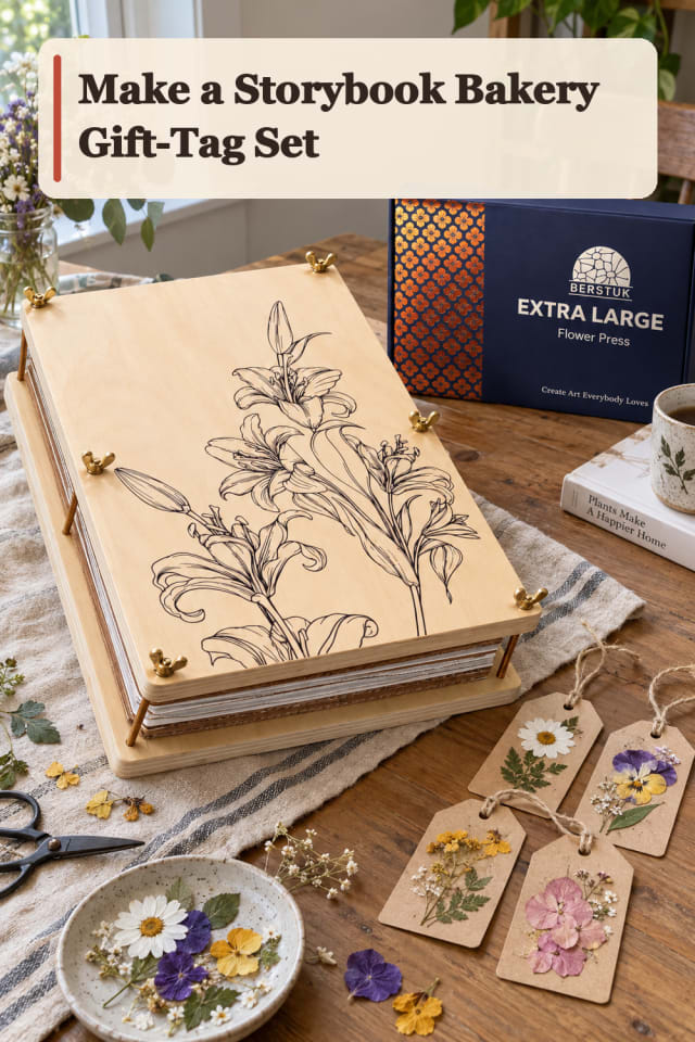 Storybook Bakery Gift Tag Set — Flower Press Project Inspiration maker-lifestyle pin