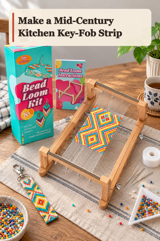 Mid Century Kitchen Key Fob Strip — Bead Loom Project Inspiration maker-lifestyle pin