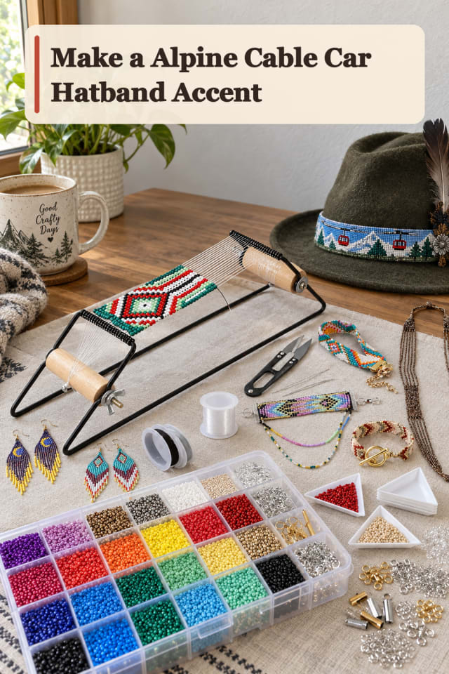 Alpine Cable Car Hatband Accent — Bead Loom Project Inspiration maker-lifestyle pin