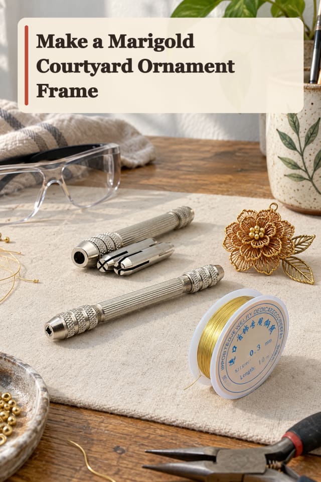 Marigold Courtyard Ornament Frame — Wire Art Project Inspiration maker-lifestyle pin