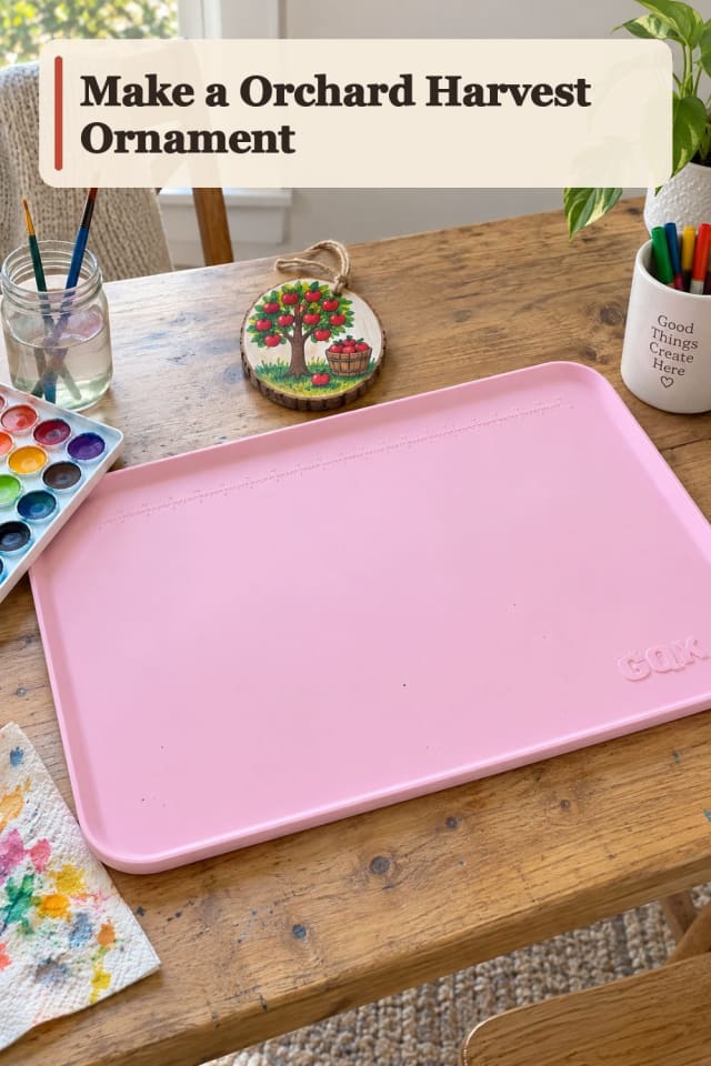 Orchard Harvest Ornament With Acrylic Pouring Supplies maker-lifestyle pin