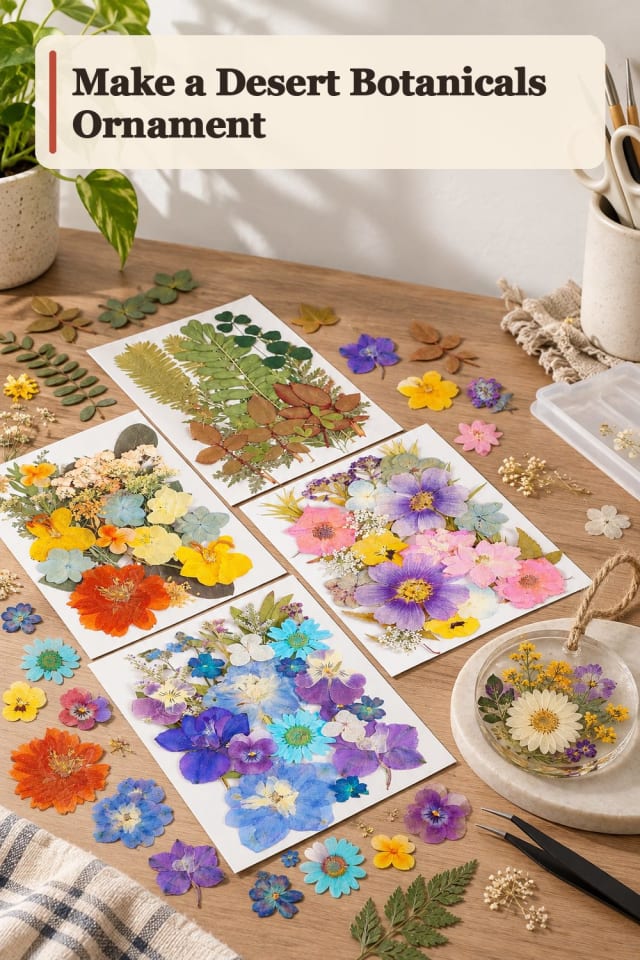 Desert Botanicals Ornament With Dried Floral Supplies maker-lifestyle pin
