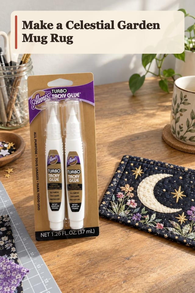 Celestial Garden Mug Rug With English Paper Piecing Supplies maker-lifestyle pin