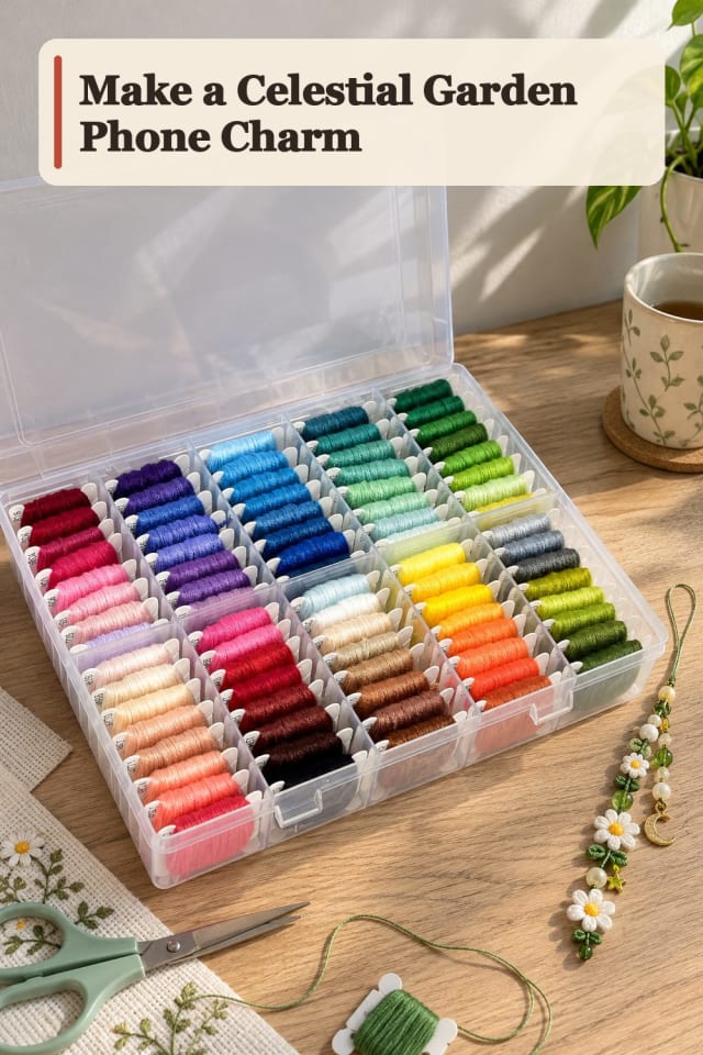 Celestial Garden Phone Charm With Friendship Bracelets Supplies maker-lifestyle pin