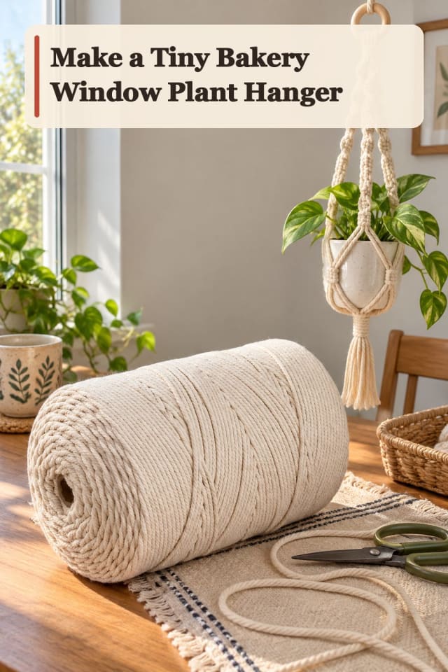 Tiny Bakery Window Plant Hanger With Macrame Supplies maker-lifestyle pin