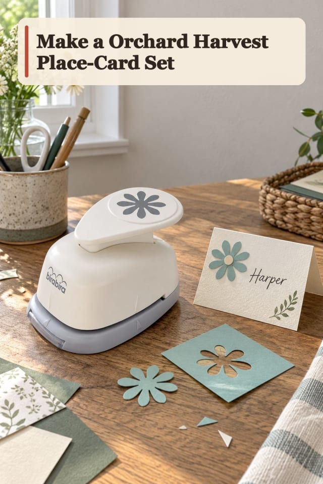 Orchard Harvest Place Card Set With Paper Punch Crafts Supplies maker-lifestyle pin