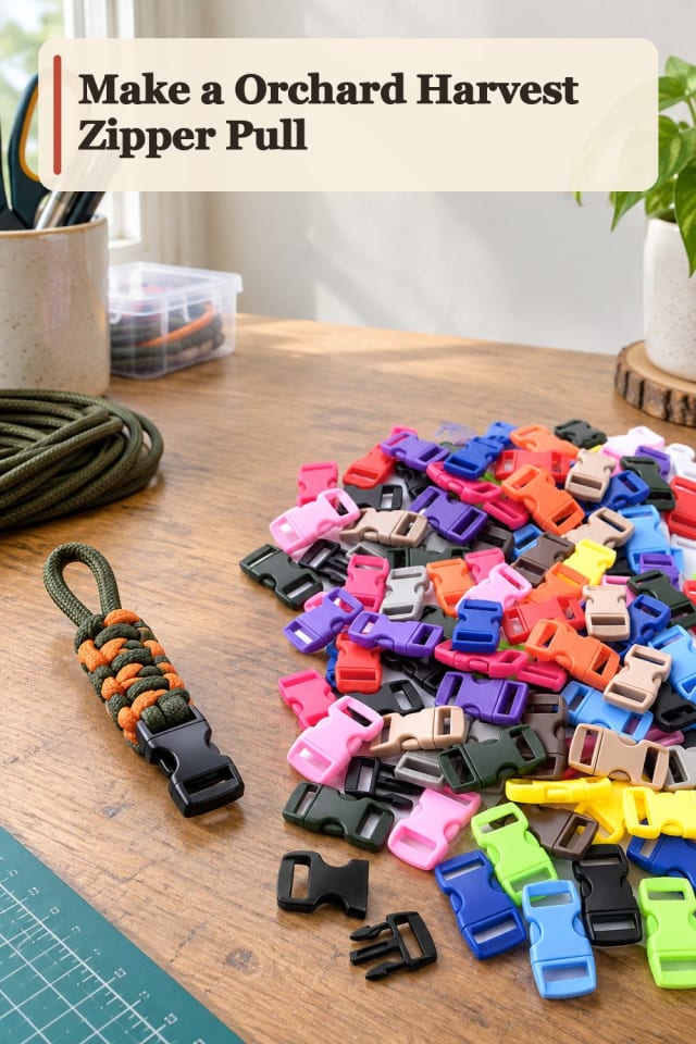 Orchard Harvest Zipper Pull With Paracord Supplies maker-lifestyle pin