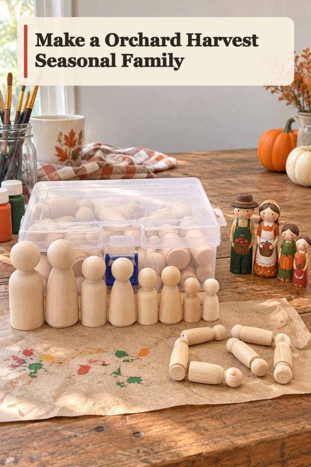Orchard Harvest Seasonal Family With Peg Doll Painting Supplies maker-lifestyle pin