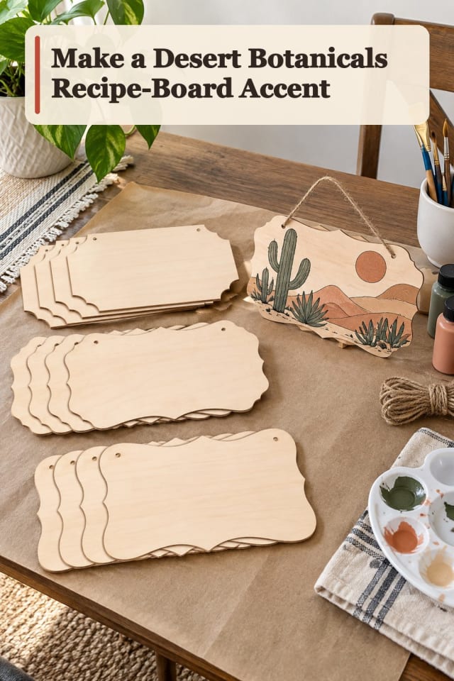 Desert Botanicals Recipe Board Accent With Wood Burning Supplies maker-lifestyle pin
