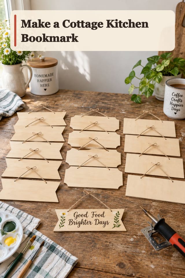 Cottage Kitchen Bookmark With Wood Burning Supplies maker-lifestyle pin