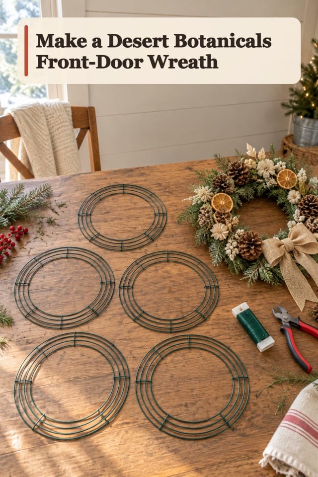 Desert Botanicals Front Door Wreath With Wreath Making Supplies maker-lifestyle pin