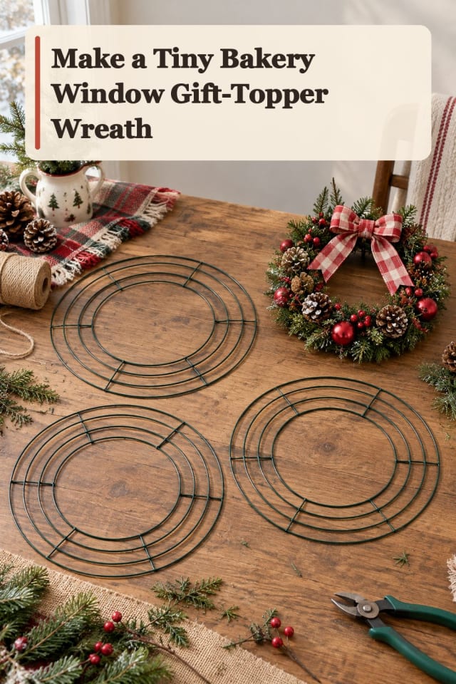 Tiny Bakery Window Gift Topper Wreath With Wreath Making Supplies maker-lifestyle pin