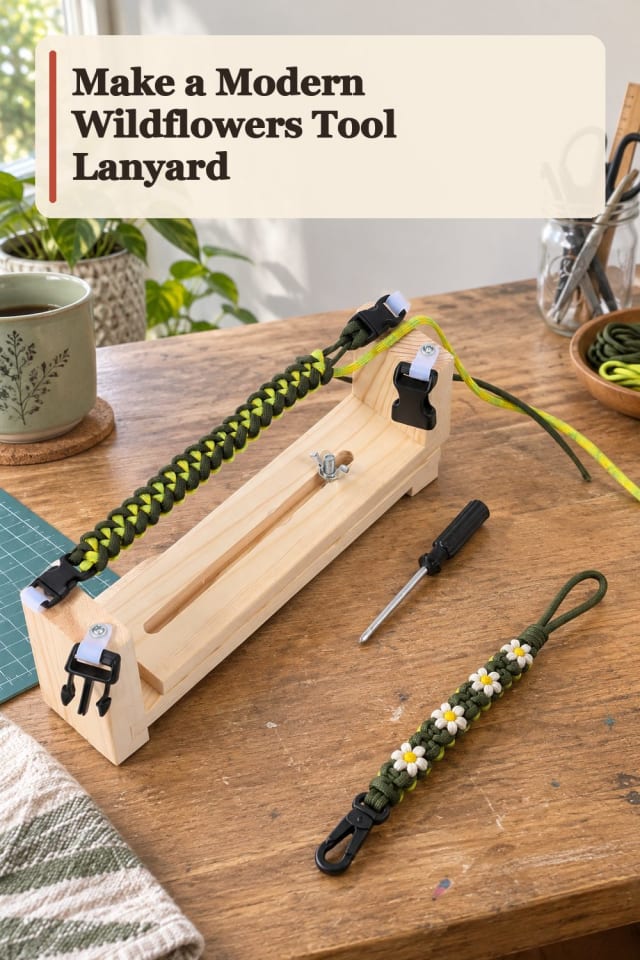 Modern Wildflowers Tool Lanyard With Paracord Supplies maker-lifestyle pin