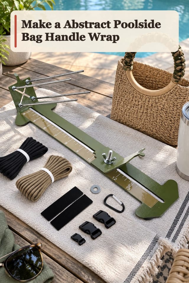Abstract Poolside Bag Handle Wrap With Paracord Supplies maker-lifestyle pin