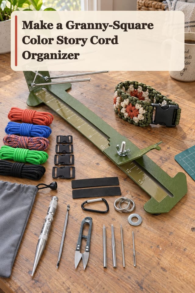 Granny Square Color Story Cord Organizer With Paracord Supplies maker-lifestyle pin