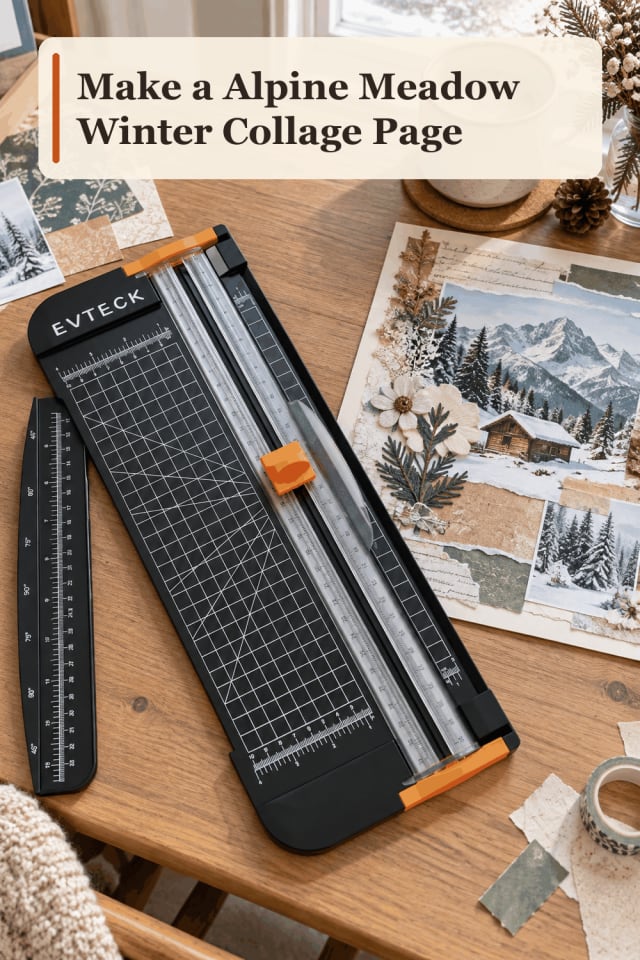 Winter Collage Page Craft Supplies — Alpine Meadow Winter Collage Page maker-lifestyle pin