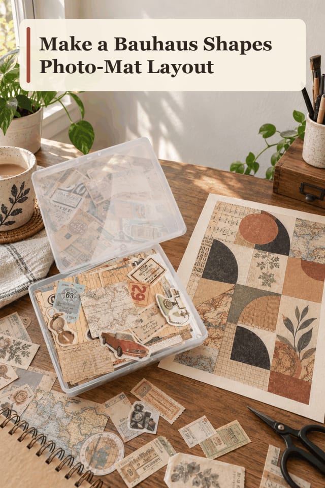 Photo-Mat Layout Craft Supplies — Bauhaus Shapes Photo-Mat Layout maker-lifestyle pin