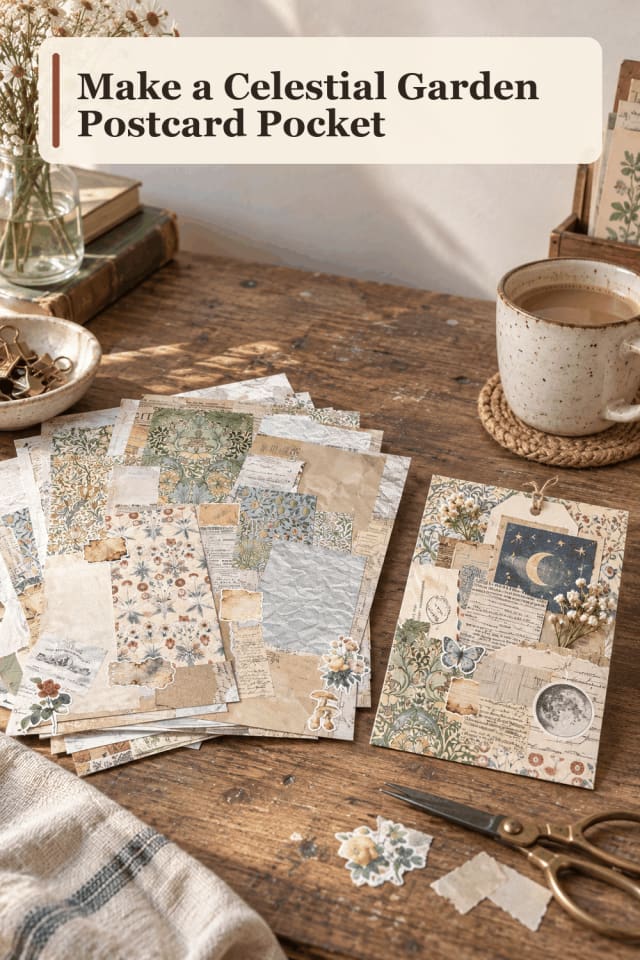 Postcard Pocket Craft Supplies — Celestial Garden Postcard Pocket maker-lifestyle pin