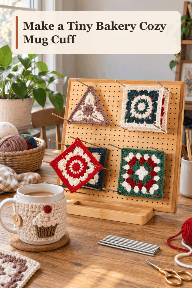 Cozy Mug Cuff Craft Supplies — Tiny Bakery Cozy Mug Cuff maker-lifestyle pin