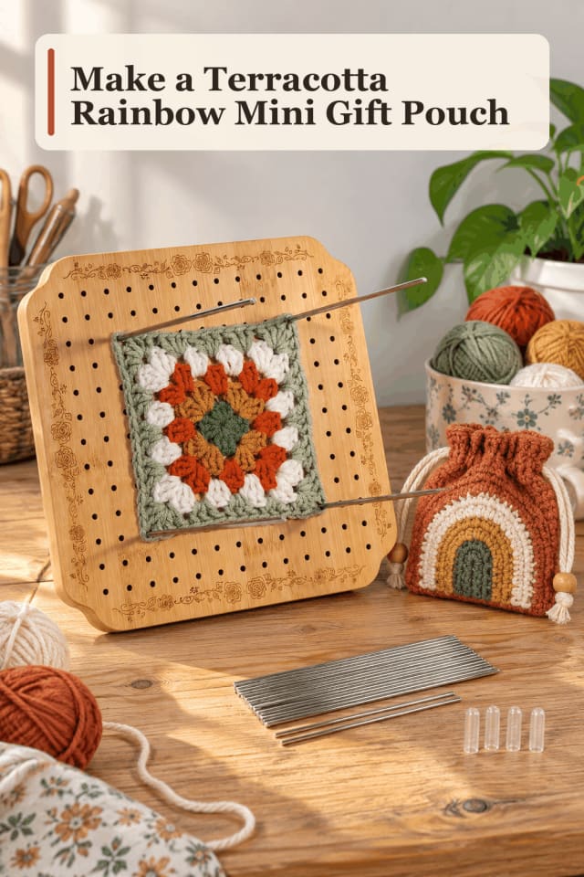 Mini Gift Pouch Craft Supplies — Terracotta Rainbow Mini Gift Pouch maker-lifestyle pin