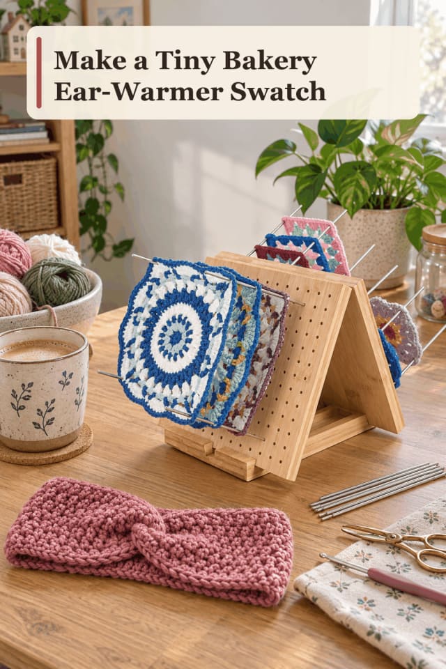 Ear-Warmer Swatch Craft Supplies — Tiny Bakery Ear-Warmer Swatch maker-lifestyle pin