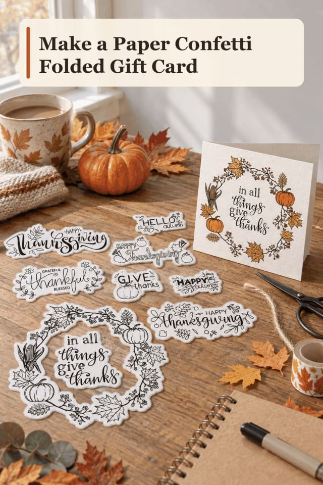 Folded Gift Card Craft Supplies — Paper Confetti Folded Gift Card maker-lifestyle pin