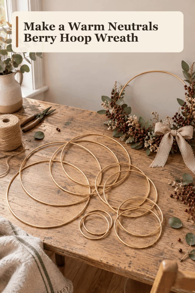 Berry Hoop Wreath Craft Supplies — Warm Neutrals Berry Hoop Wreath maker-lifestyle pin