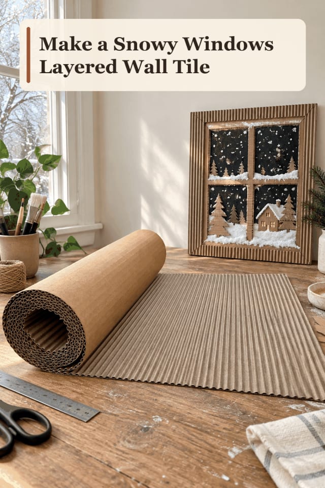 Layered Wall Tile Craft Supplies — Snowy Windows Layered Wall Tile maker-lifestyle pin