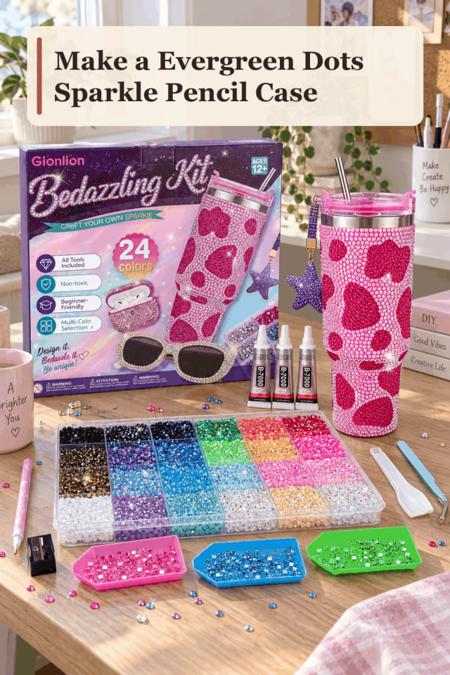 Sparkle Pencil Case Craft Supplies — Evergreen Dots Sparkle Pencil Case maker-lifestyle pin