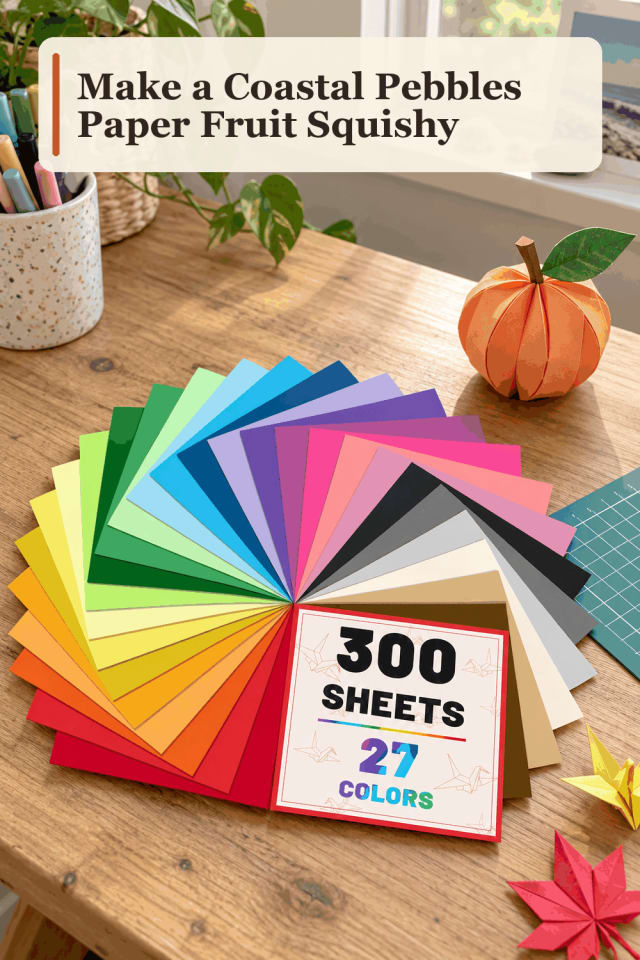 Paper Fruit Squishy Craft Supplies — Coastal Pebbles Paper Fruit Squishy maker-lifestyle pin