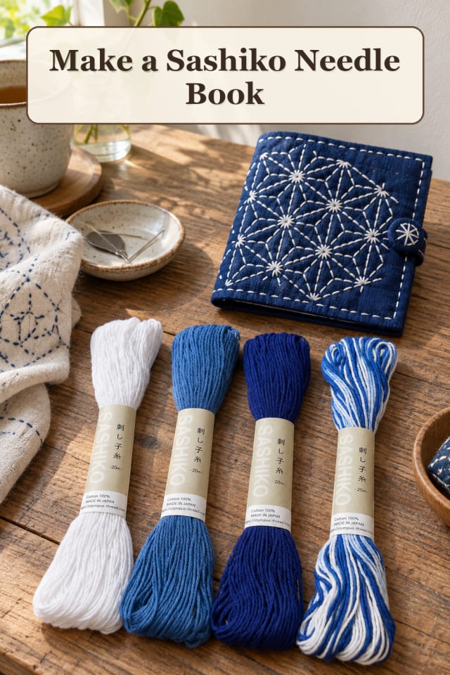 Sashiko Supplies: Sashiko Needle Book maker-lifestyle pin