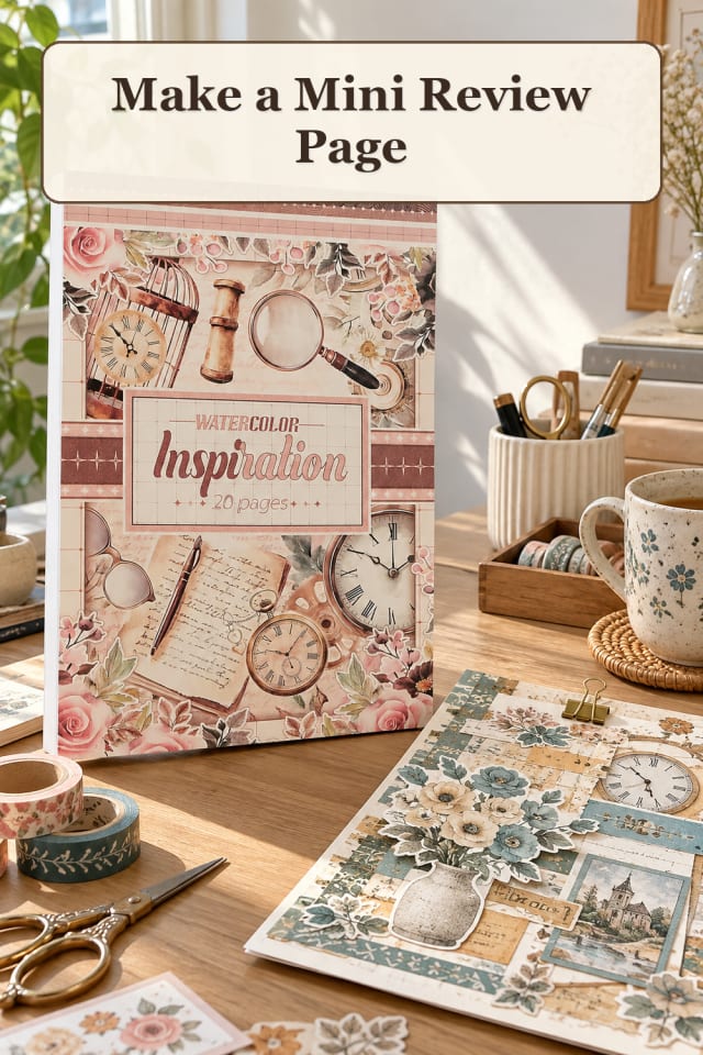 Reading Journal Supplies: Mini Review Page maker-lifestyle pin