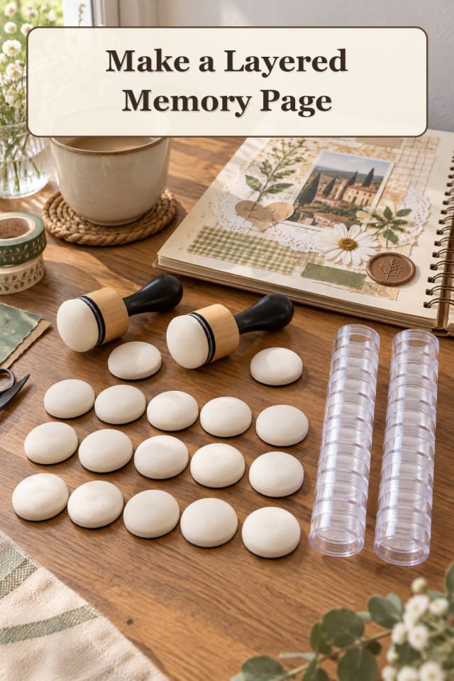 Scrapbook Journal Supplies: Layered Memory Page maker-lifestyle pin