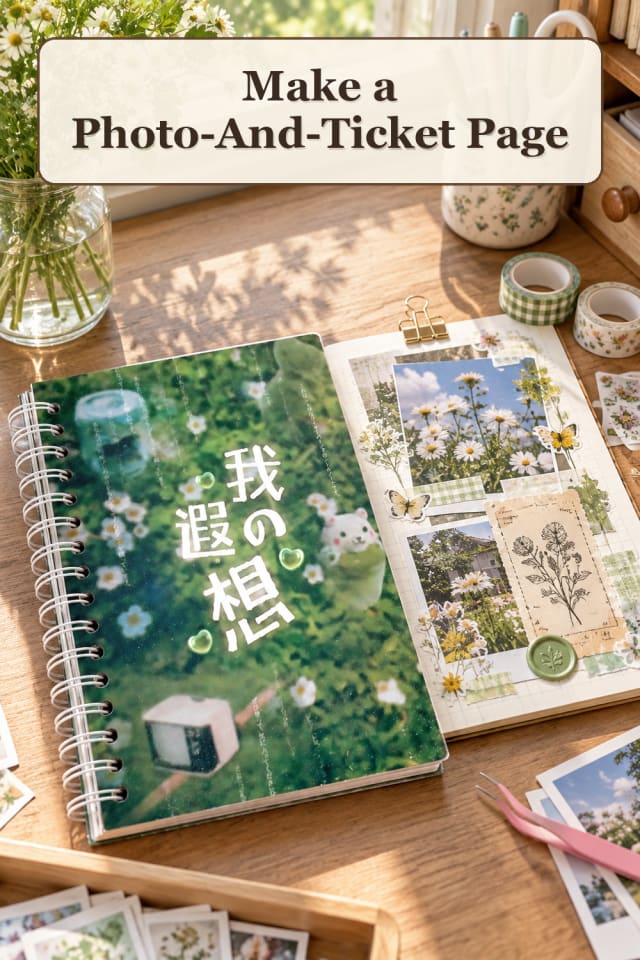 Scrapbook Journal Supplies: Photo-And-Ticket Page maker-lifestyle pin