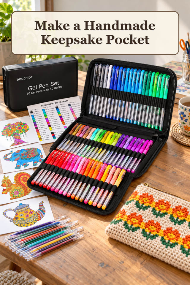Scrapbook Journal Supplies: Handmade Keepsake Pocket maker-lifestyle pin